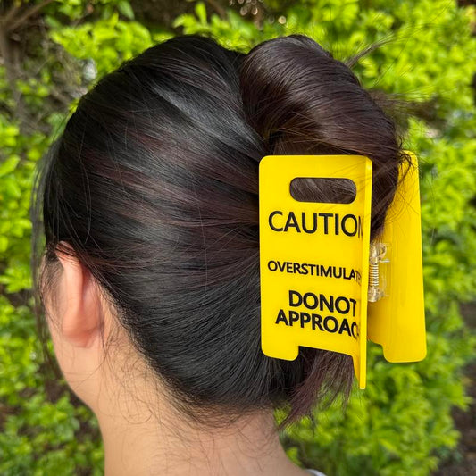 (🎄Early Christmas Sale 49%)⚠️Caution Overstimulated Sign Hair Claw Clip