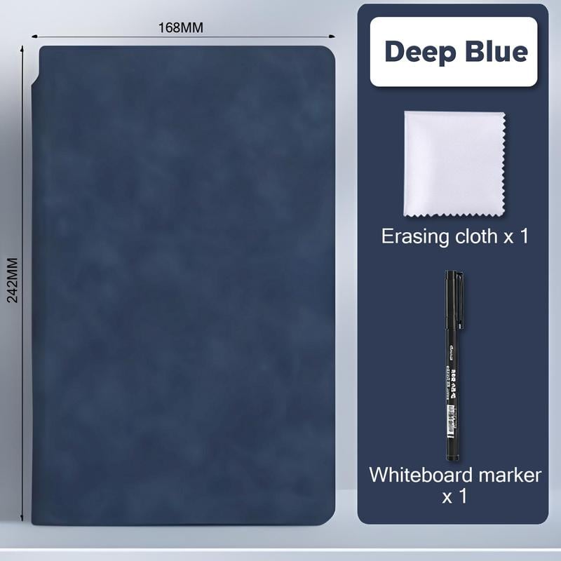 📔Embrink Reusable Whiteboard Notebook – Infinite Writing, Zero Waste(✨Free Erasing Cloth & Whiteboard Marker)