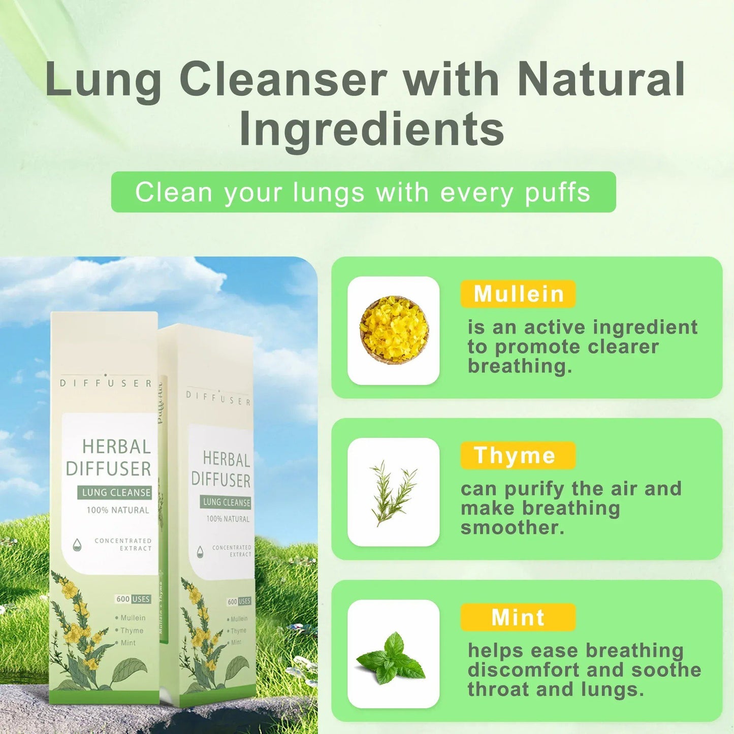 Hot Sale 49% OFF!!⚡50K+ SOLD!🔥🔥Pure Herbal Diffuser for Natural Health Support