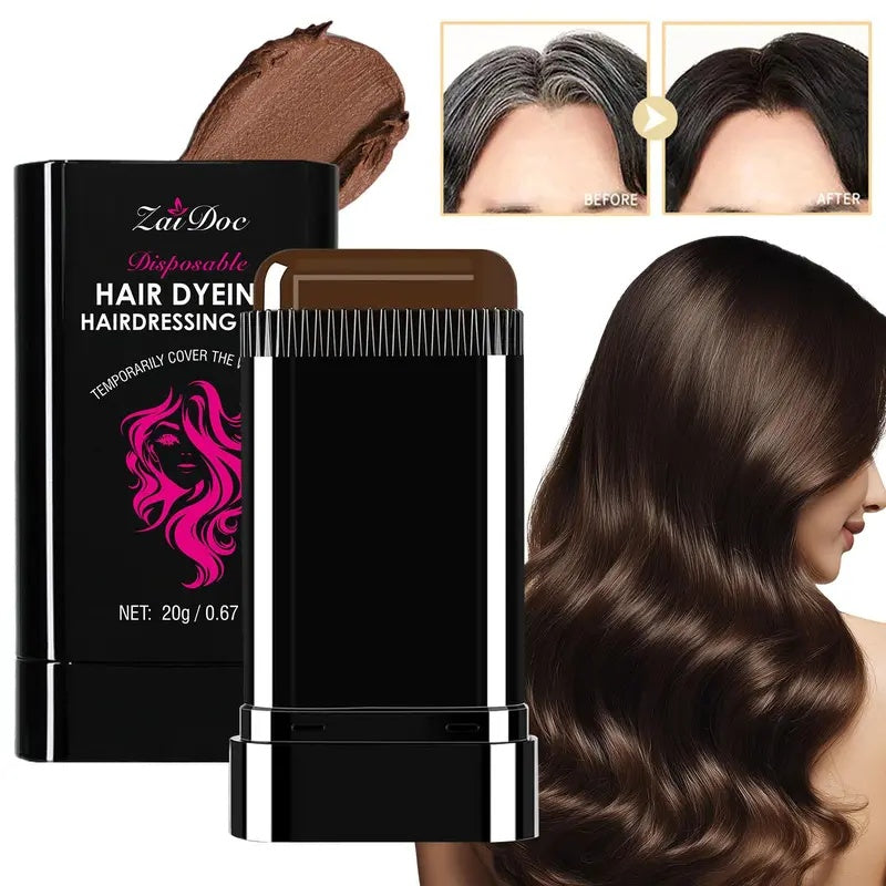 ZaiDoc™ Instant Root Touch-Up Stick with Styling Comb (2-in-1 Design)
